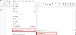 Google Docs building blocks