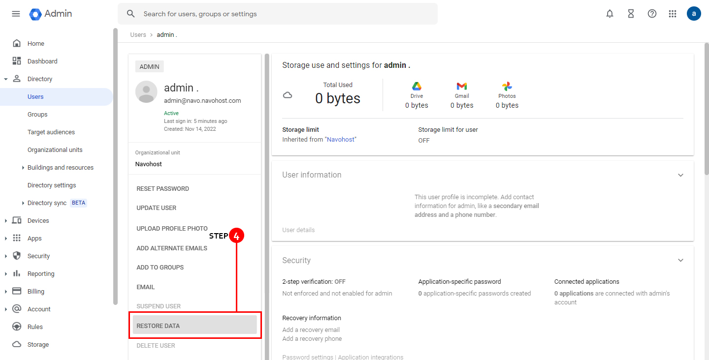Restore Deleted Mails