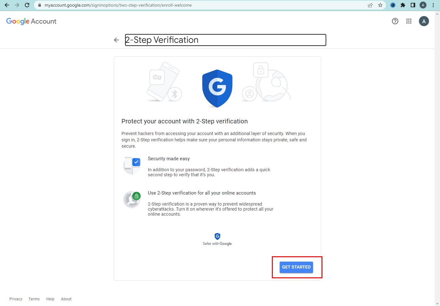 workspace 2-step verification