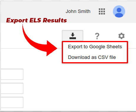 Export Email Log Search results