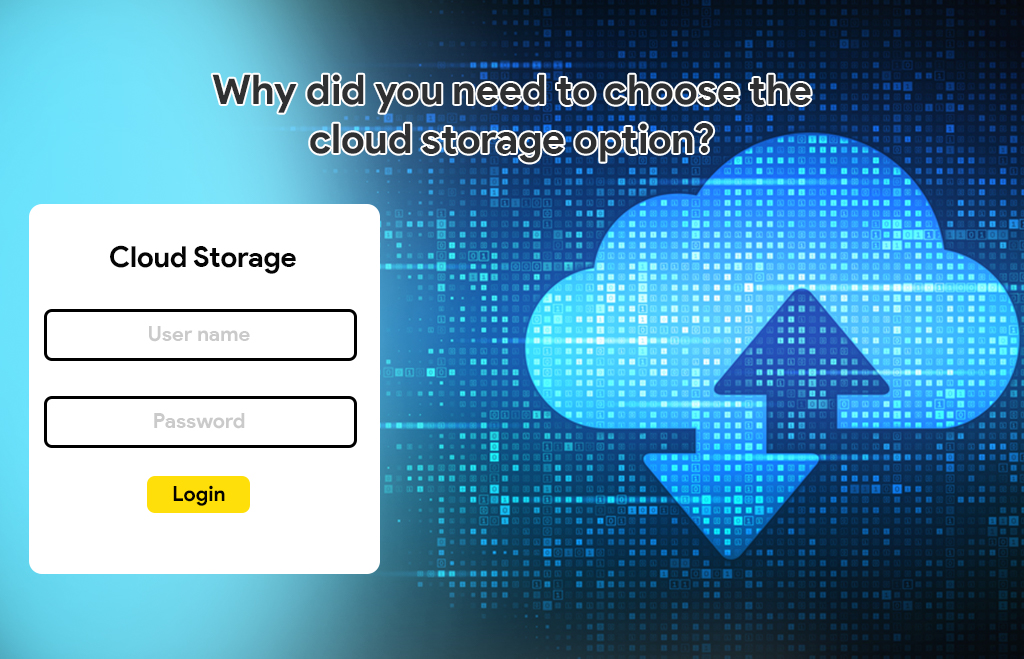 Why did you need to choose the cloud storage option?