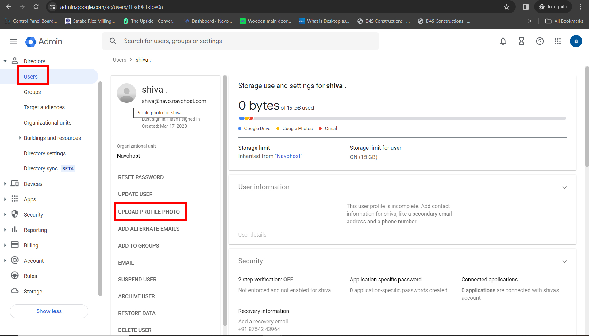upload profile photo