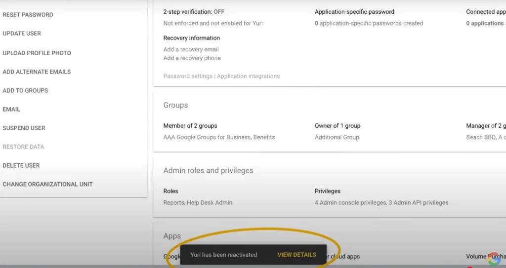 Restore Suspended Gmail