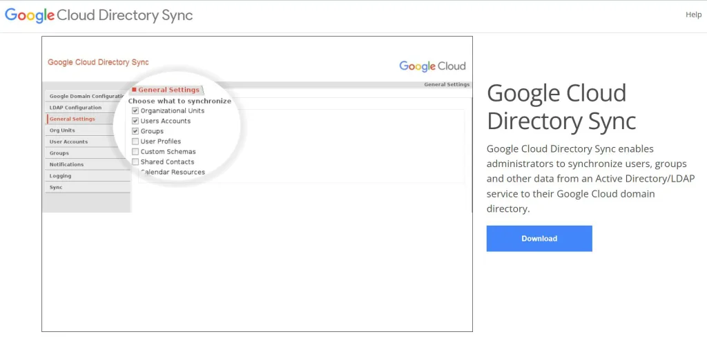 Google cloud directory sync