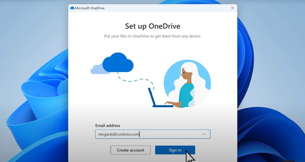 One drive Sync - sign in