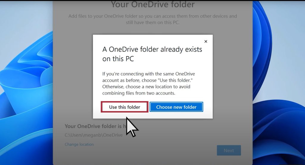 One drive Sync - use this folder