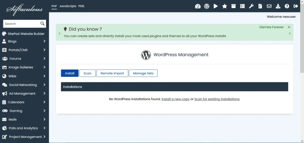Wordpress manager