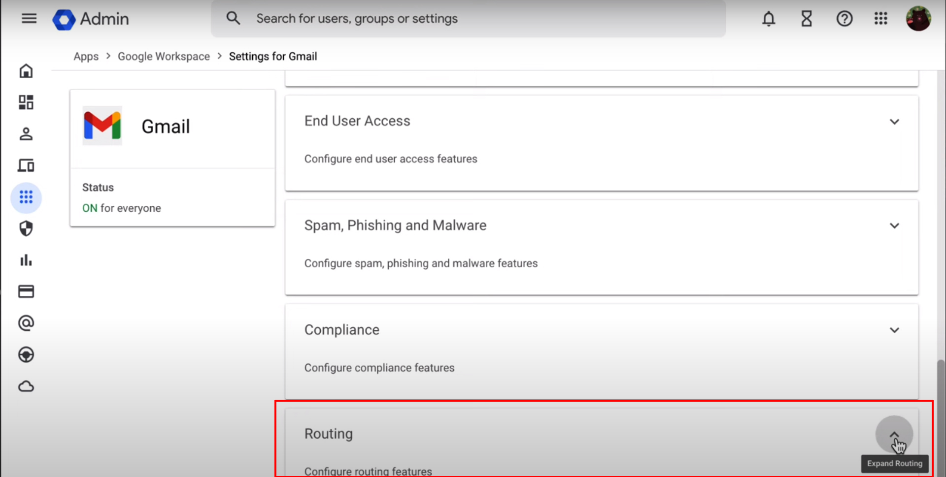 Google Workspace Email Routing