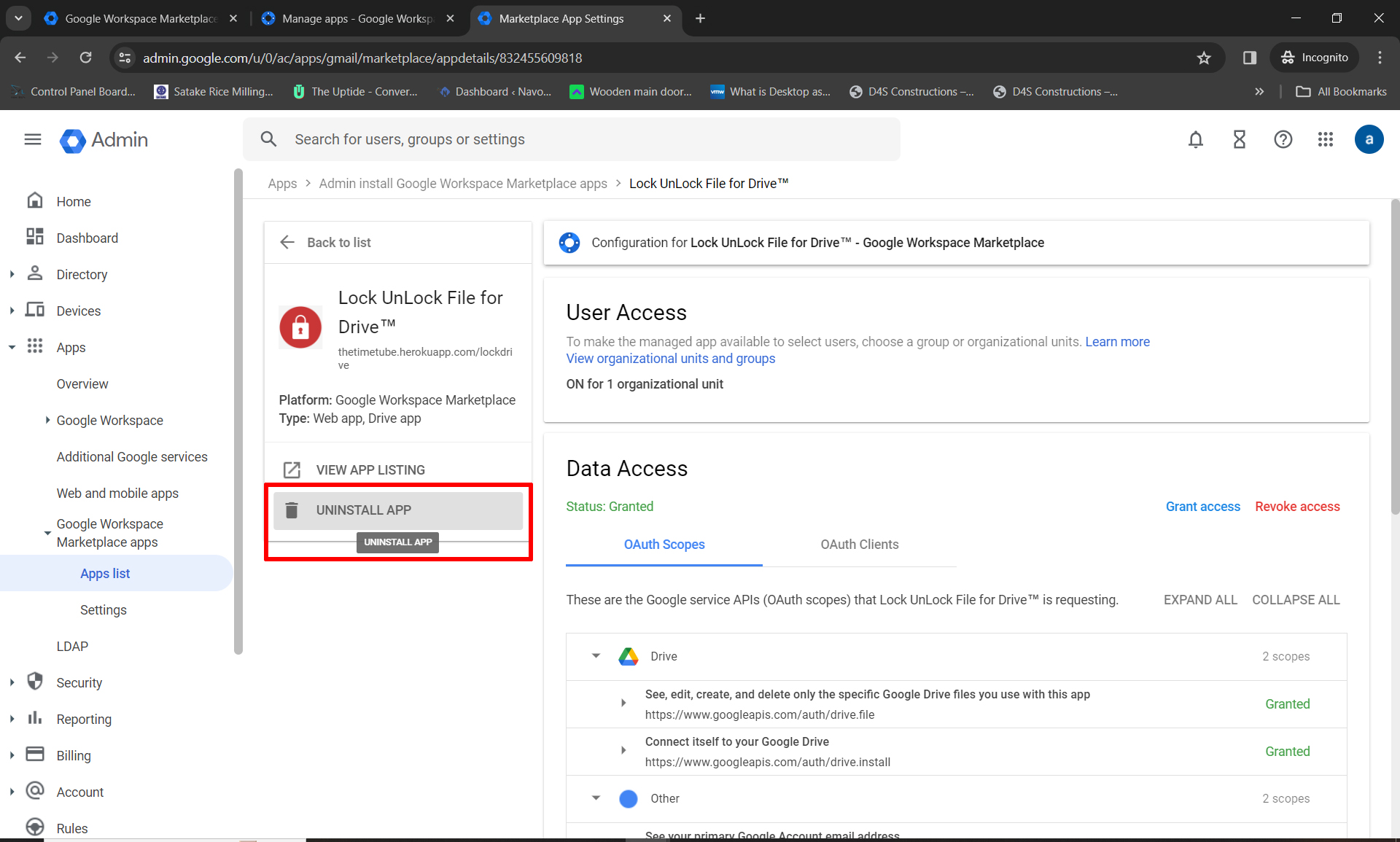How to install google workspace marketplace app steps 