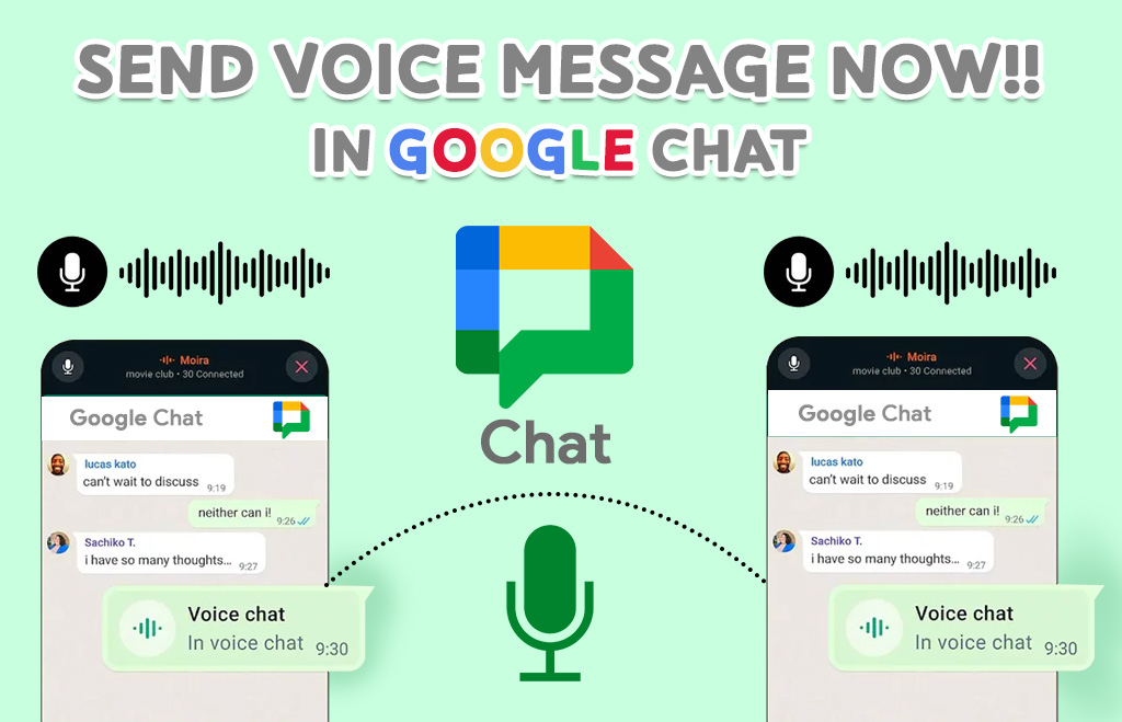 Send Voice Message Now in Google Chat!!